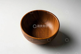 木质碗特写素材