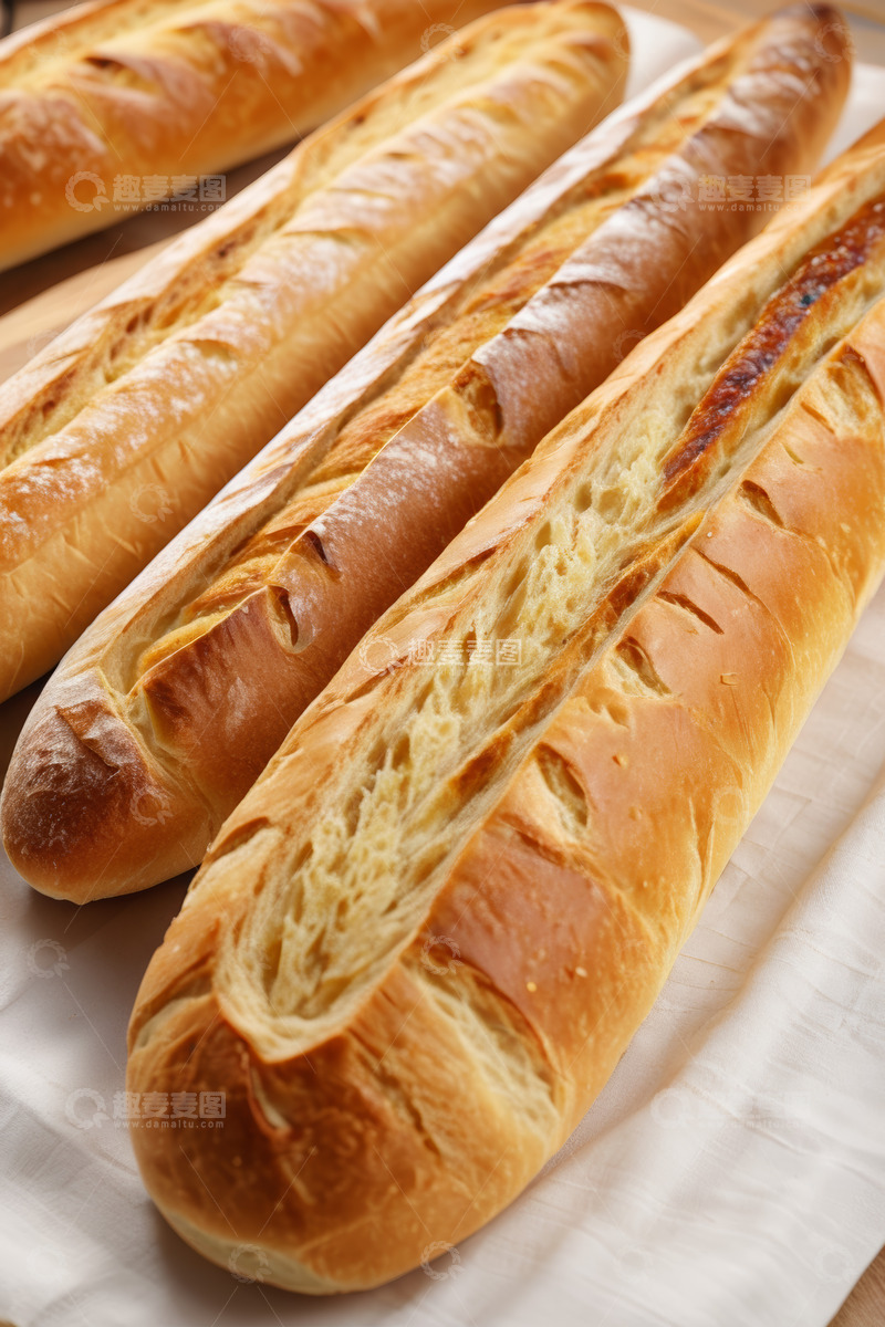 高清大图下载【趣麦麦图】法棍面包特写