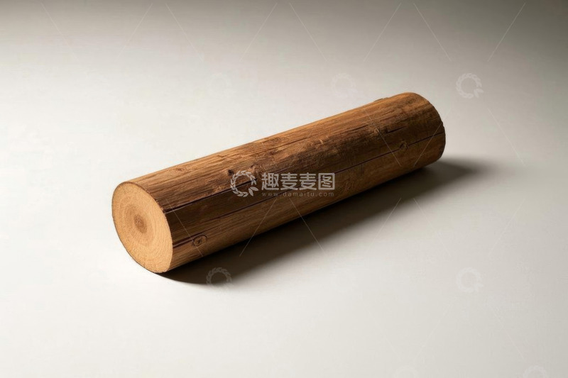 高清大图下载【趣麦麦图】圆柱形木材特写素材