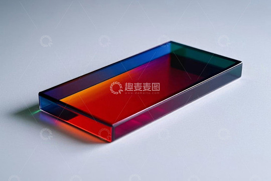 彩色透明玻璃块静物素材