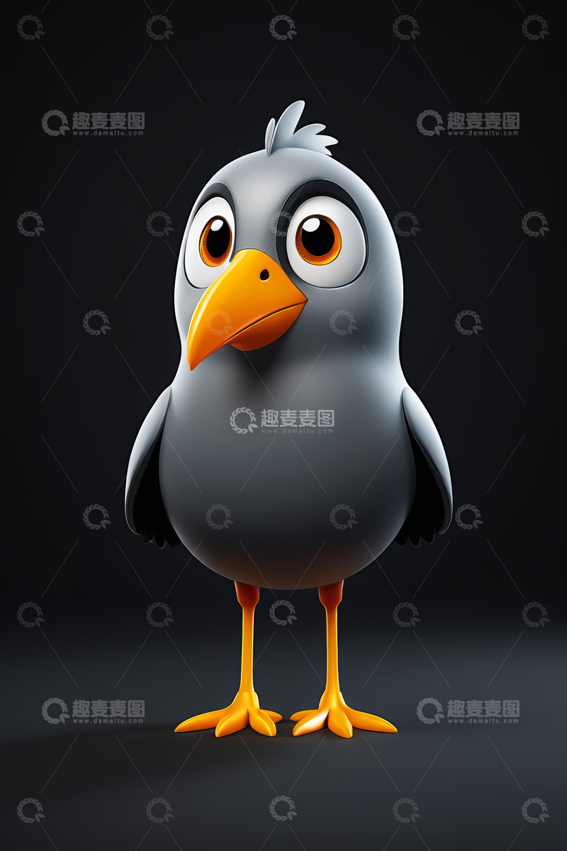 高清大图下载【趣麦麦图】卡通小鸟形象素材