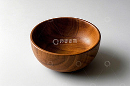 木质碗特写素材