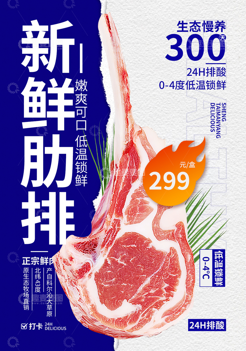 源文件下载【趣麦麦图】-肋排产品海报设计