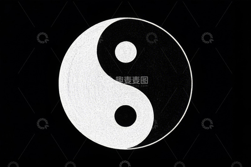 高清大图下载【趣麦麦图】黑白阴阳符号图案