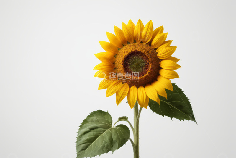 高清大图下载【趣麦麦图】单株向日葵特写