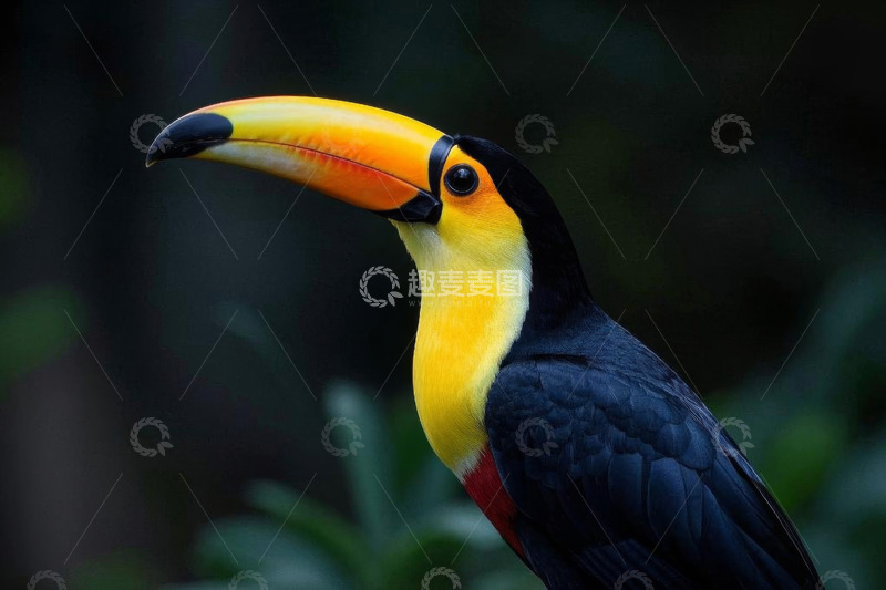 高清大图下载【趣麦麦图】巨嘴鸟特写