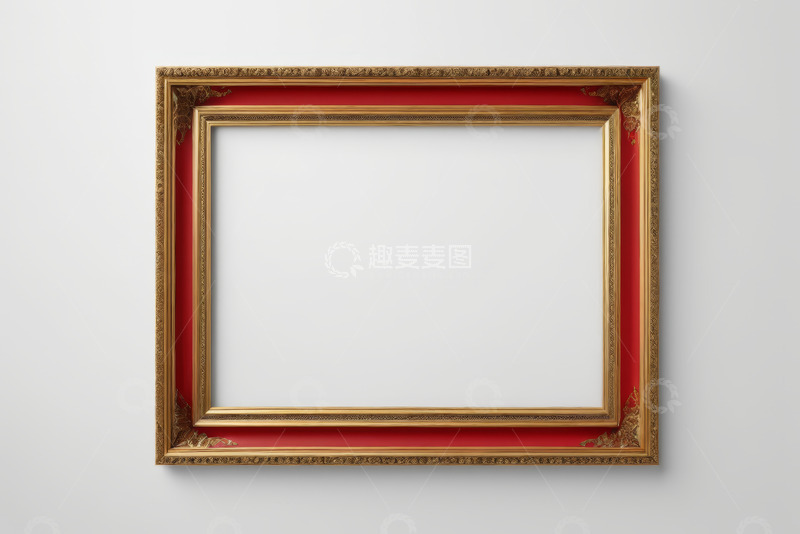 高清大图下载【趣麦麦图】红金装饰画框架