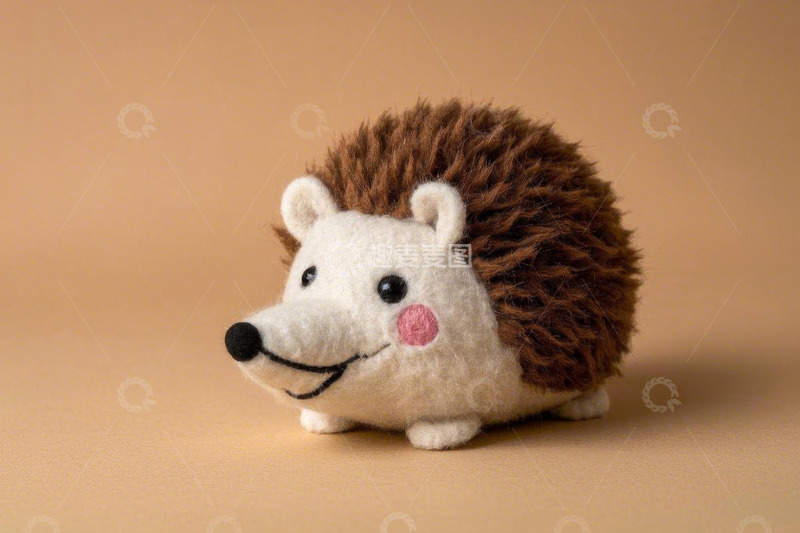 高清大图下载【趣麦麦图】可爱刺猬毛绒玩具特写