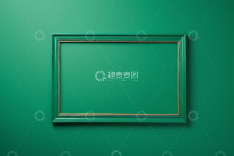 高清大图下载【趣麦麦图】绿色背景上的装饰框架