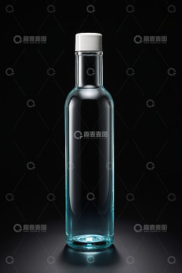 透明玻璃瓶装液体静物素材