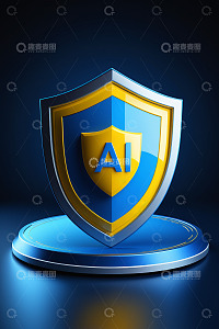 AI安全保护盾牌图标