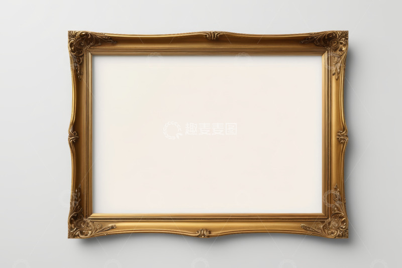 高清大图下载【趣麦麦图】金色装饰画框架