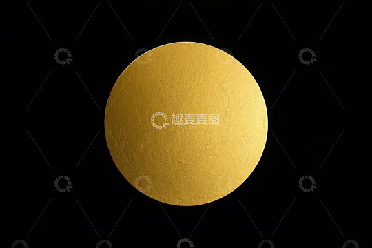 黑色背景上的金色圆形物体