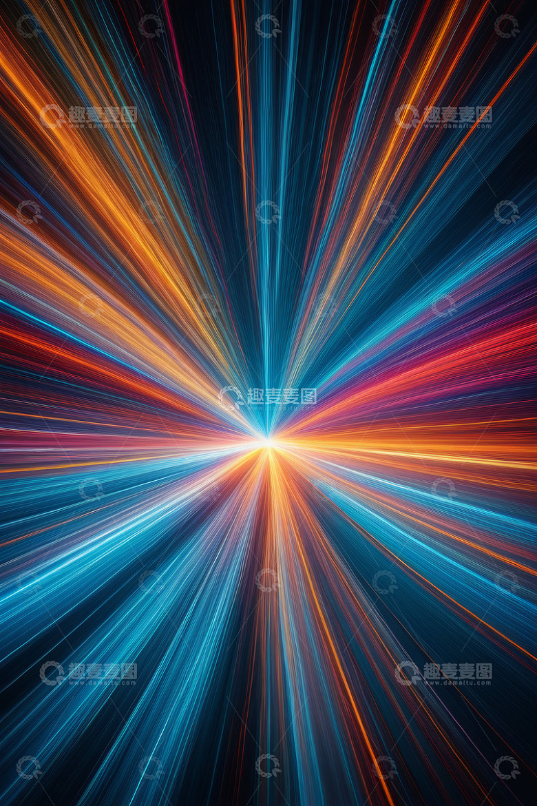 绚丽放射状光线背景素材