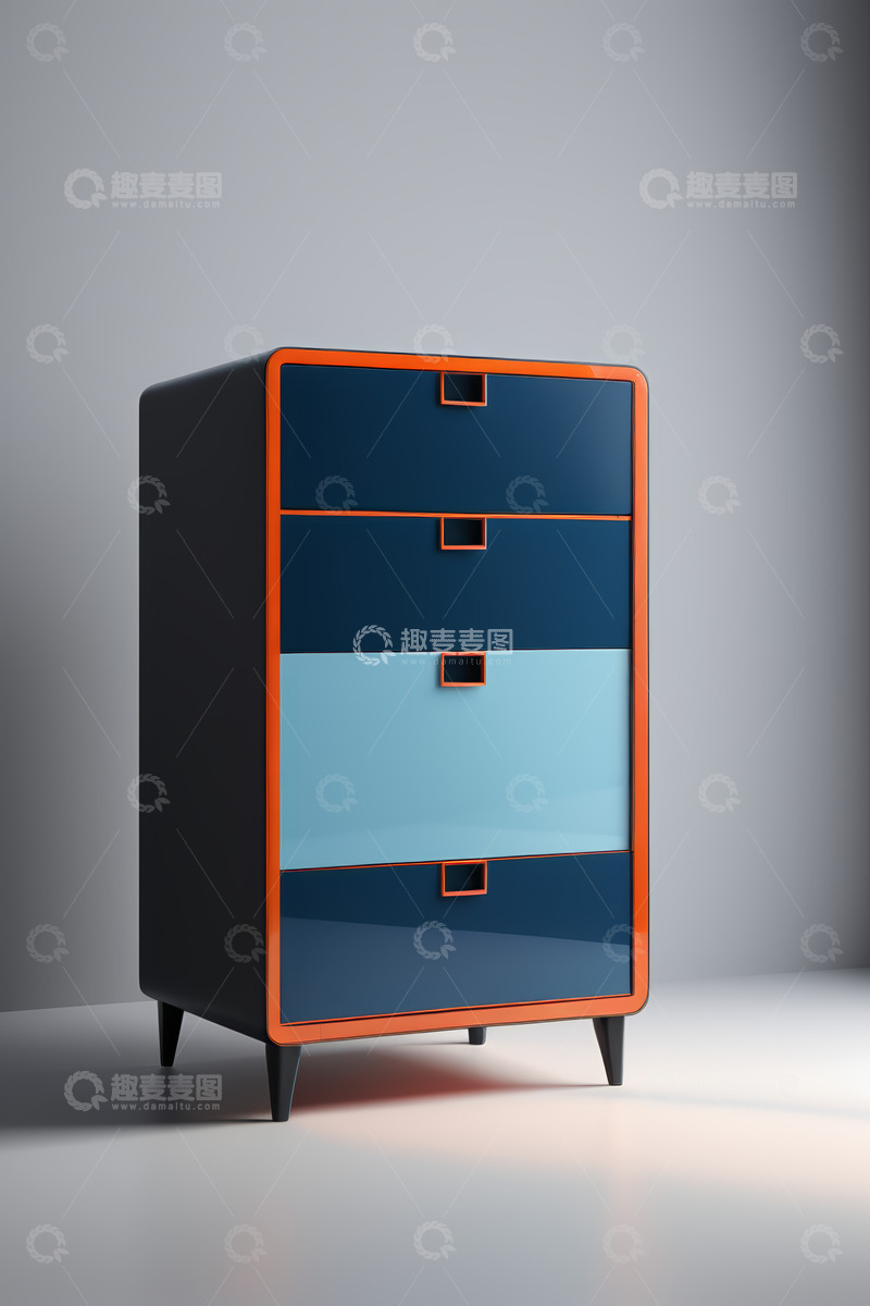 高清大图下载【趣麦麦图】现代风格抽屉式储物柜