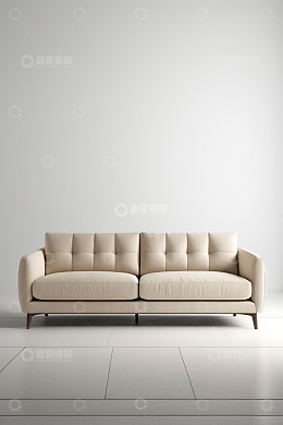 米色双人沙发现代简约展示
