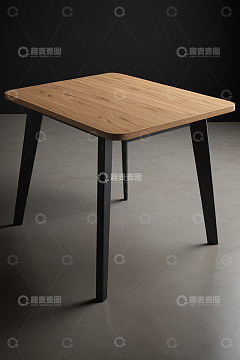 现代风格木质方形桌子