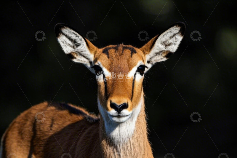 高清大图下载【趣麦麦图】特写羚羊头部照片