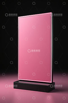 粉色发光展示牌模型