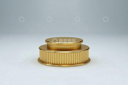 金色双层展示台模型