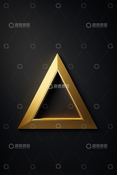 黑色背景金色三角形图案