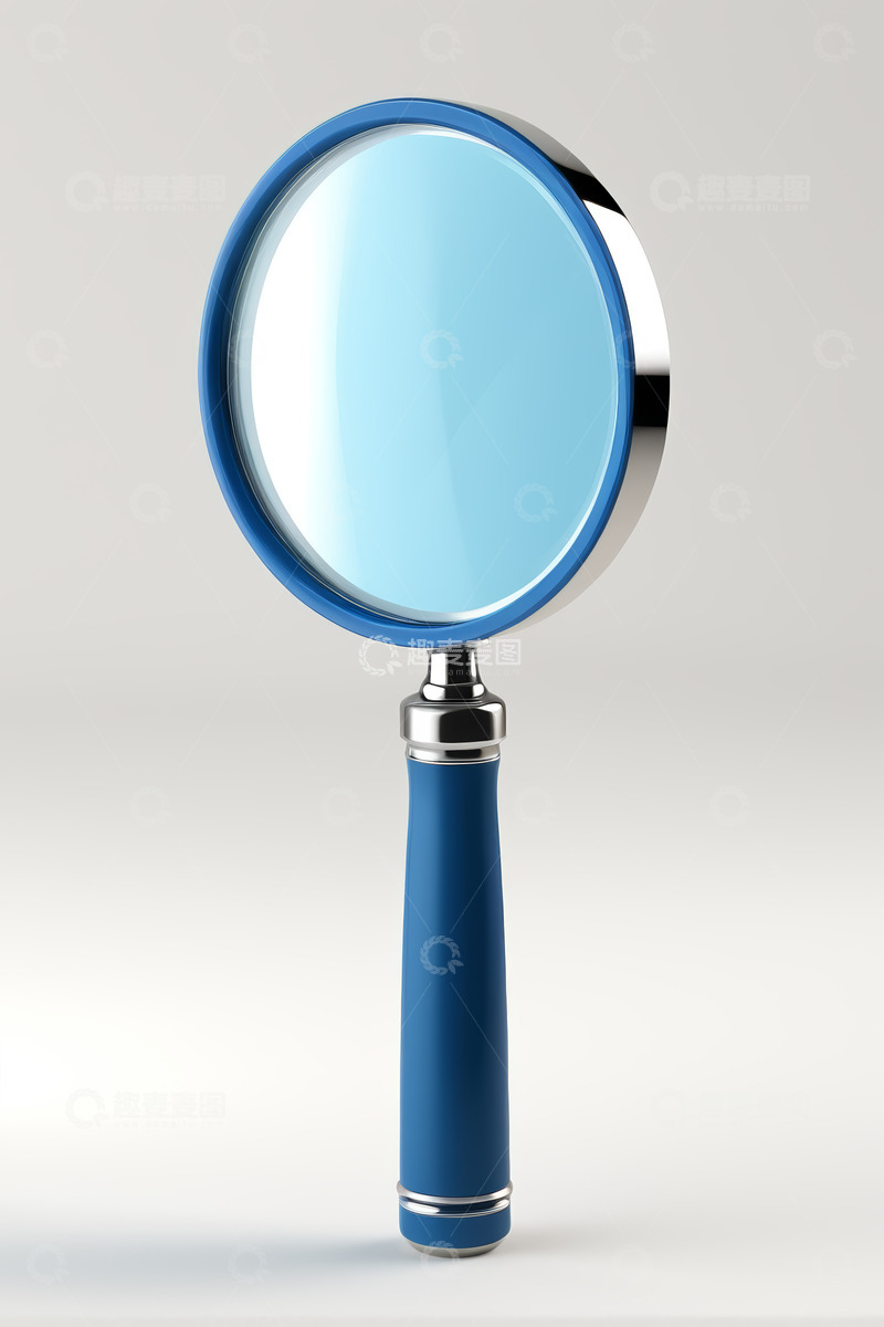 高清大图下载【趣麦麦图】蓝色手柄放大镜特写
