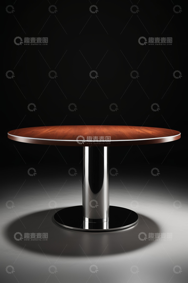 高清大图下载【趣麦麦图】现代木质圆桌展示