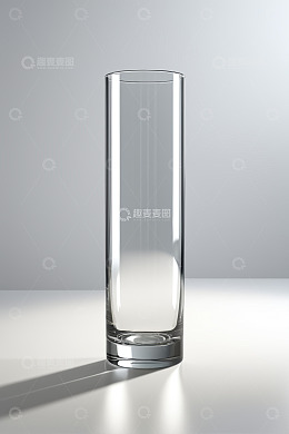 透明玻璃直筒花瓶静物