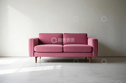 粉色双人沙发家居场景