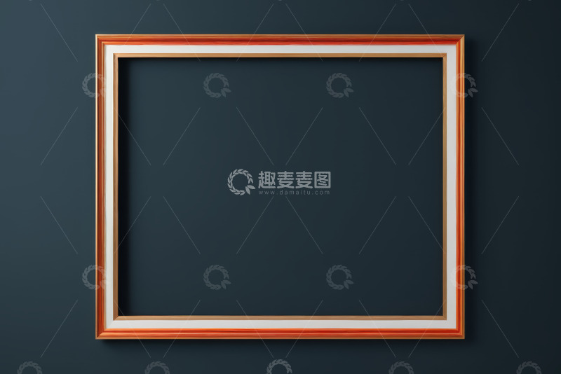 高清大图下载【趣麦麦图】深色背景上的装饰性画框