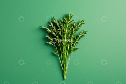 绿色背景上的新鲜植物