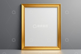 金色画框靠墙摆放