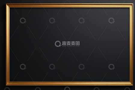 黑色背景上的金色装饰框架
