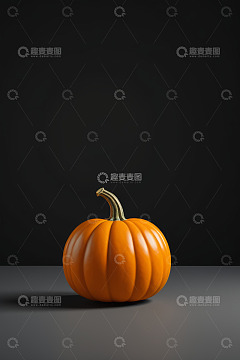 黑色背景上的橙色南瓜