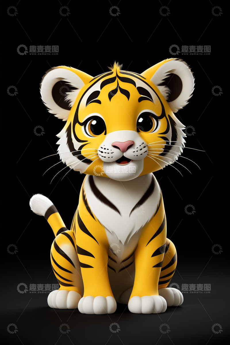 高清大图下载【趣麦麦图】可爱卡通小老虎形象