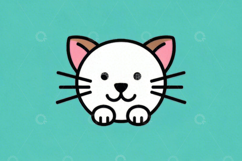 高清大图下载【趣麦麦图】卡通小猫头像素材