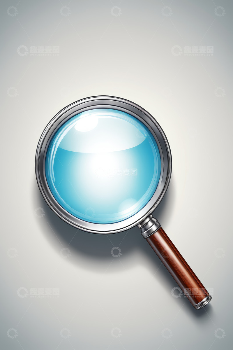 高清大图下载【趣麦麦图】写实风格放大镜特写