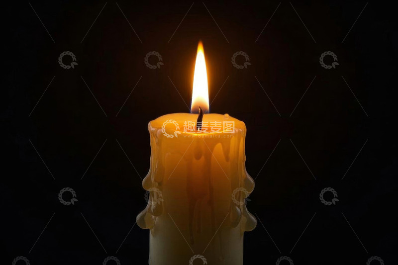 高清大图下载【趣麦麦图】燃烧的蜡烛特写素材