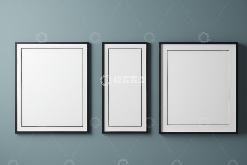 高清大图下载【趣麦麦图】墙上空白相框装饰画面