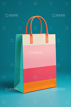 彩色购物袋电商产品展示
