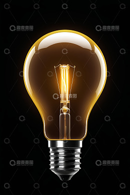 发光灯泡特写素材
