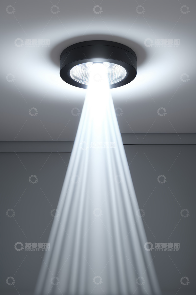 高清大图下载【趣麦麦图】天花板上圆形射灯照明效果