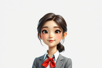 卡通风格职业女性形象