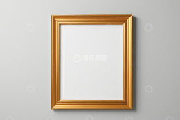 墙上金色相框装饰素材