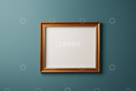 墙上金色装饰框架素材
