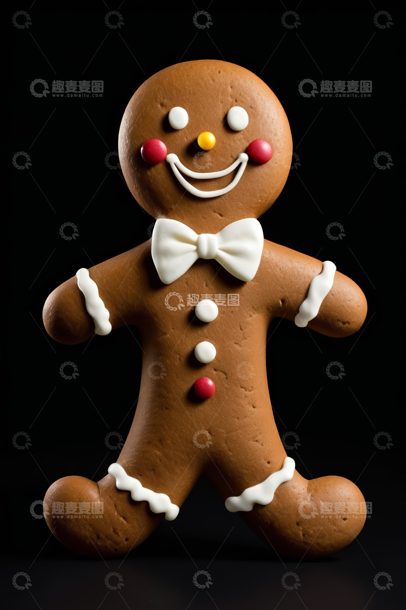 高清大图下载【趣麦麦图】姜饼人饼干特写