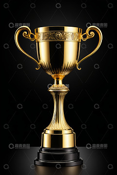金色奖杯特写