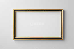 墙上金色装饰画框架