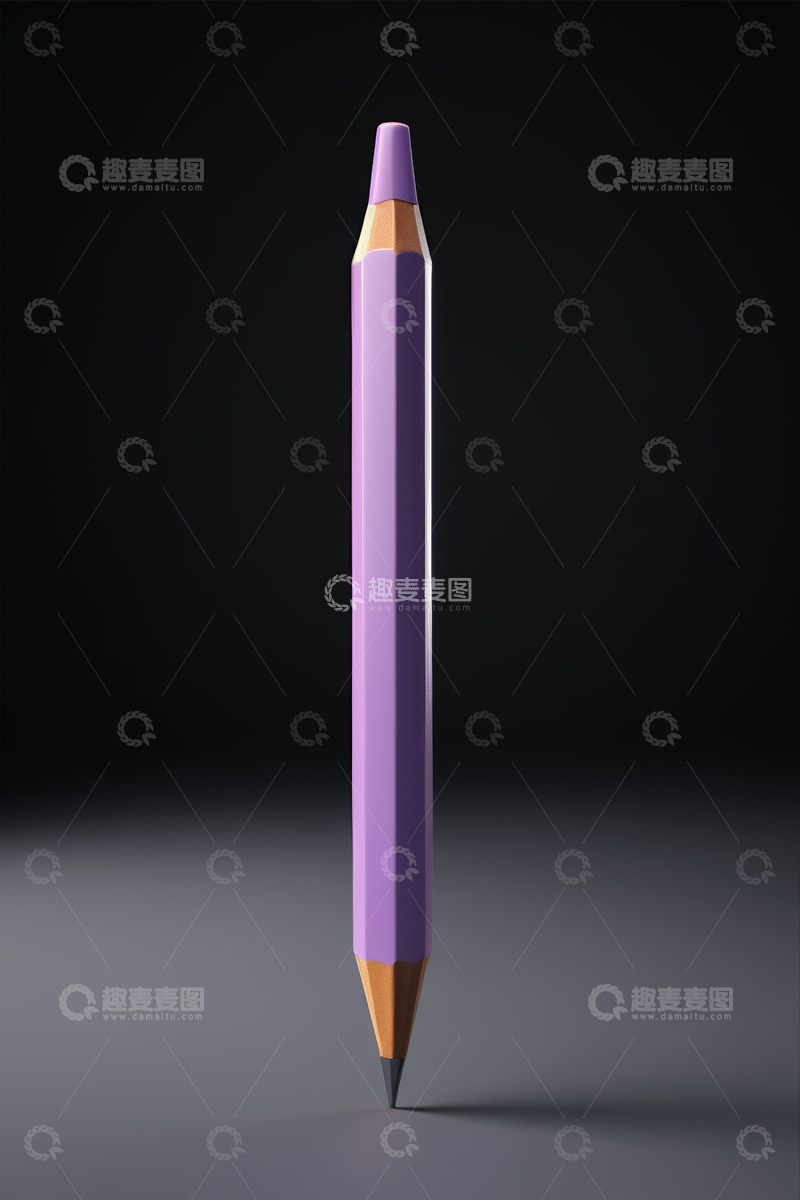 高清大图下载【趣麦麦图】紫色铅笔特写