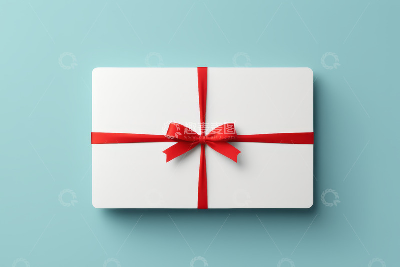 高清大图下载【趣麦麦图】白色礼盒配红色丝带